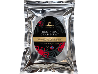 Carne de cangrejo real rojo